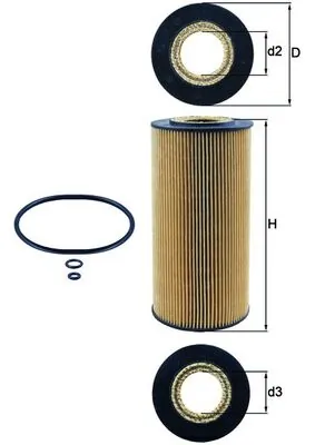Mahle Фильтр масла OX123/1D