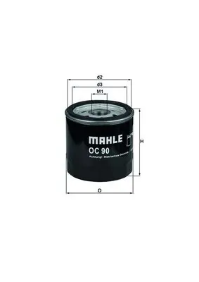 Mahle Фильтр масла OC90 OF