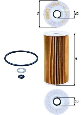 Mahle Фильтр масла OX424D