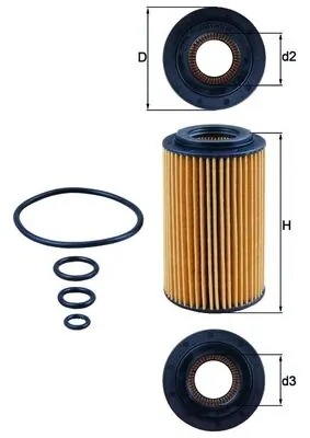 Mahle Фильтр масла OX153/7D