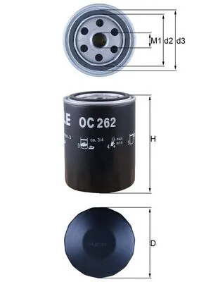 Mahle Фильтр масла OC262