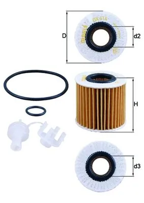 Mahle Фильтр масла OX414/D1