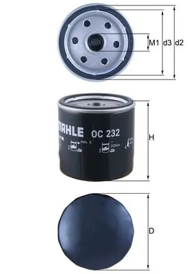 Mahle Фильтр масла OC232