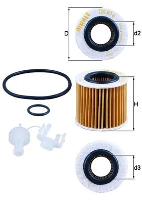Mahle Фильтр масла OX416/D2
