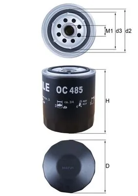 Mahle Фильтр масла OC485