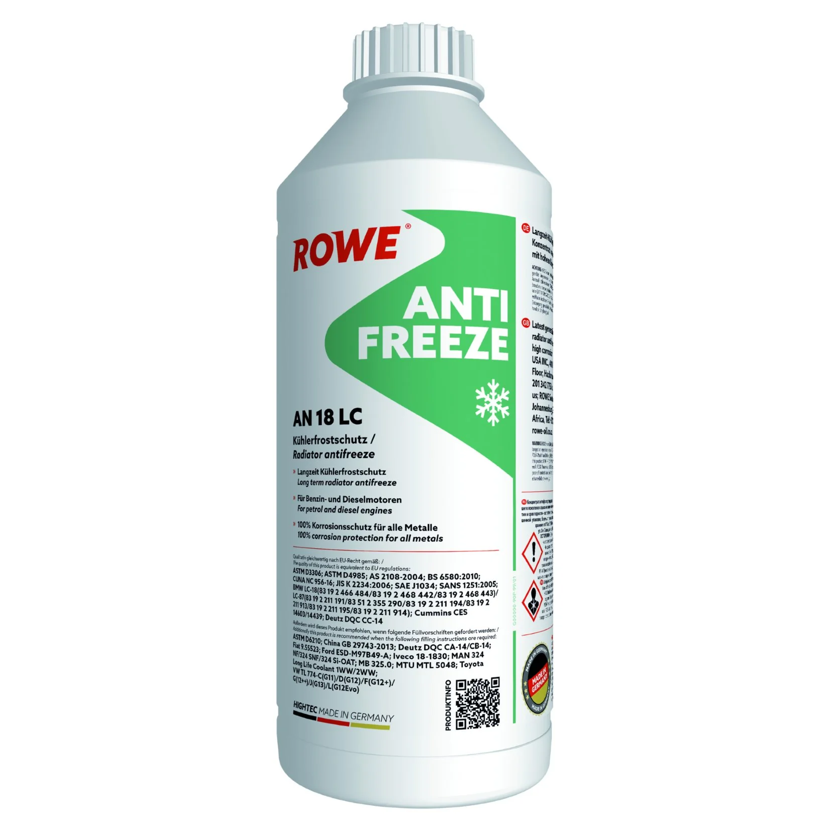 Антифриз HIGHTEC ANTIFREEZE AN 18 LC (21133) (зелений, концентрат -74°С)