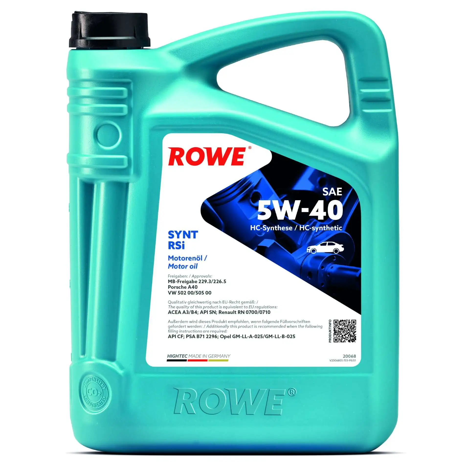Моторна олива HIGHTEC SYNT RSi SAE 5W-40 (20068)