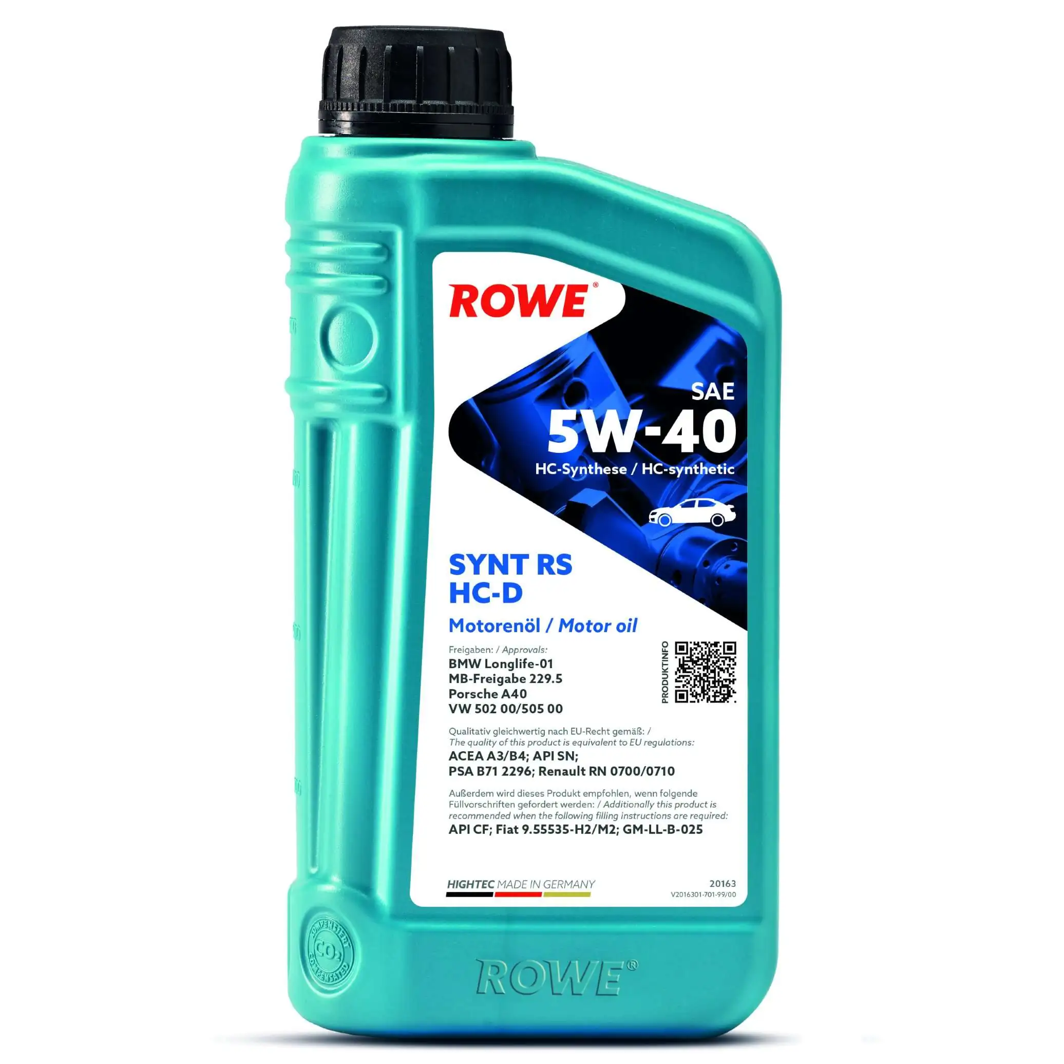 Моторна олива HIGHTEC SYNT RS SAE 5W-40 HC-D (20163)
