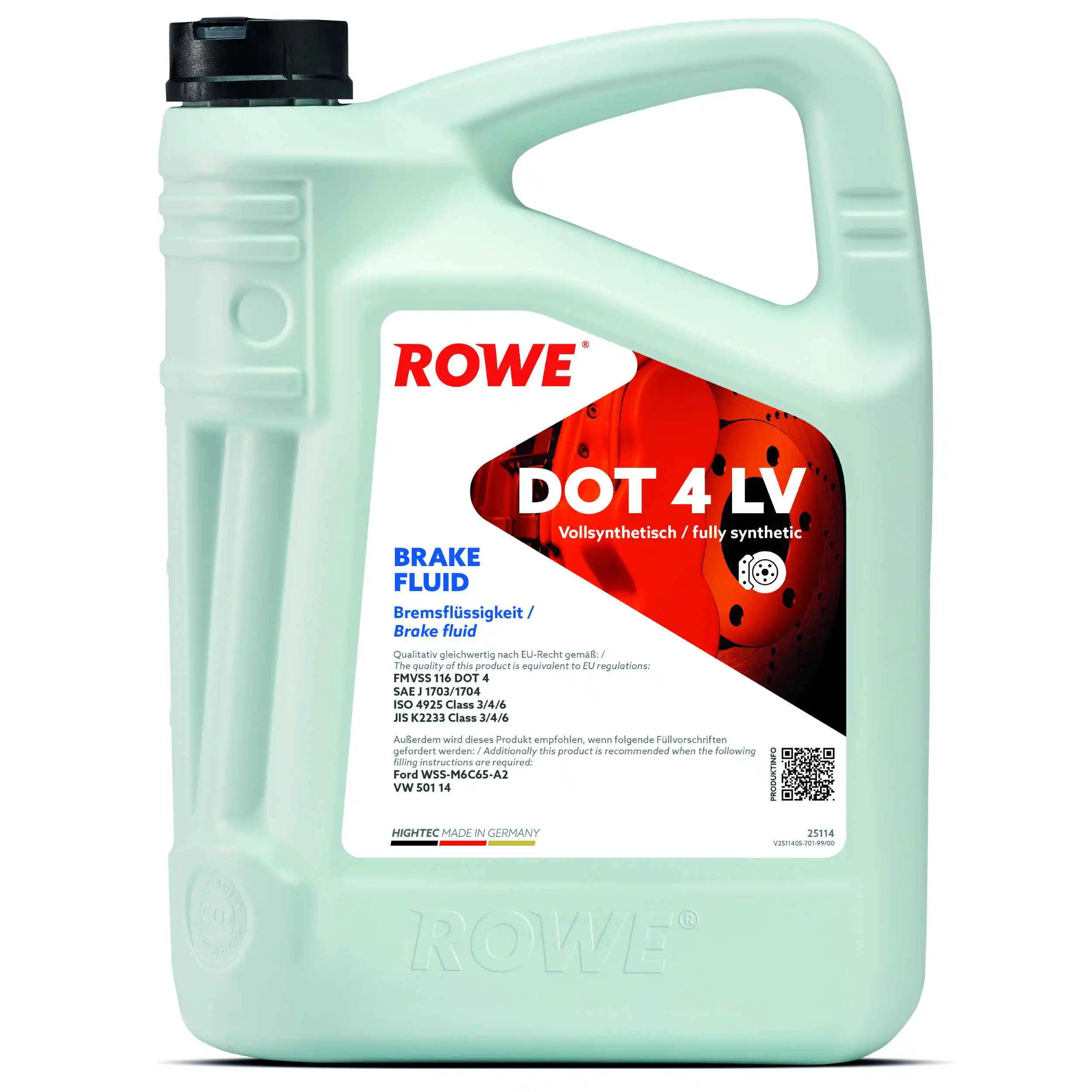 Гальмівна рідина HIGHTEC BRAKE FLUID DOT 4 LV (25114)