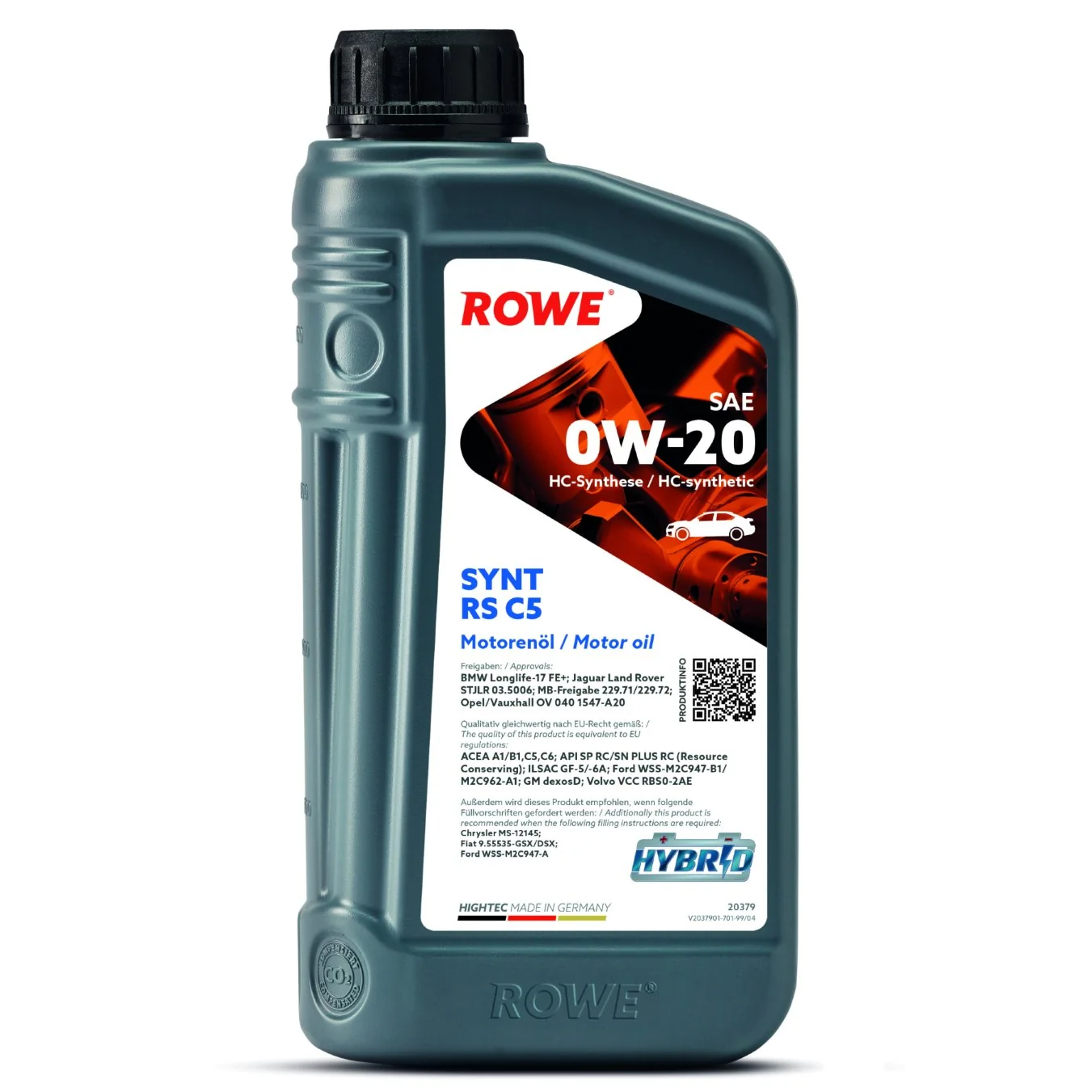 Моторна олива HIGHTEC SYNT RS C5 SAE 0W-20 (20379)