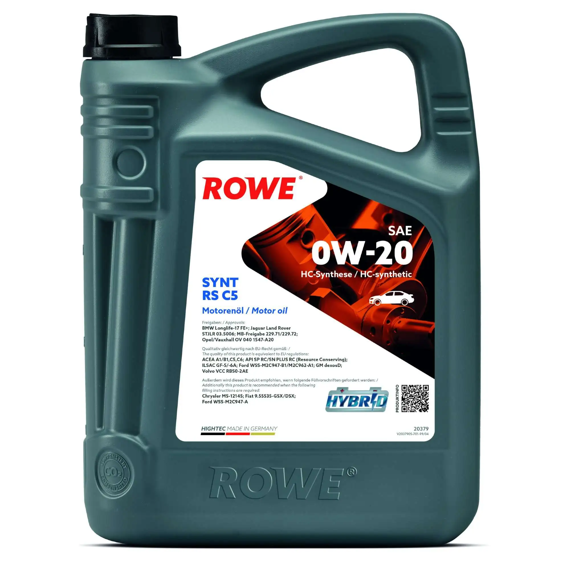 Моторна олива HIGHTEC SYNT RS C5 SAE 0W-20 (20379)