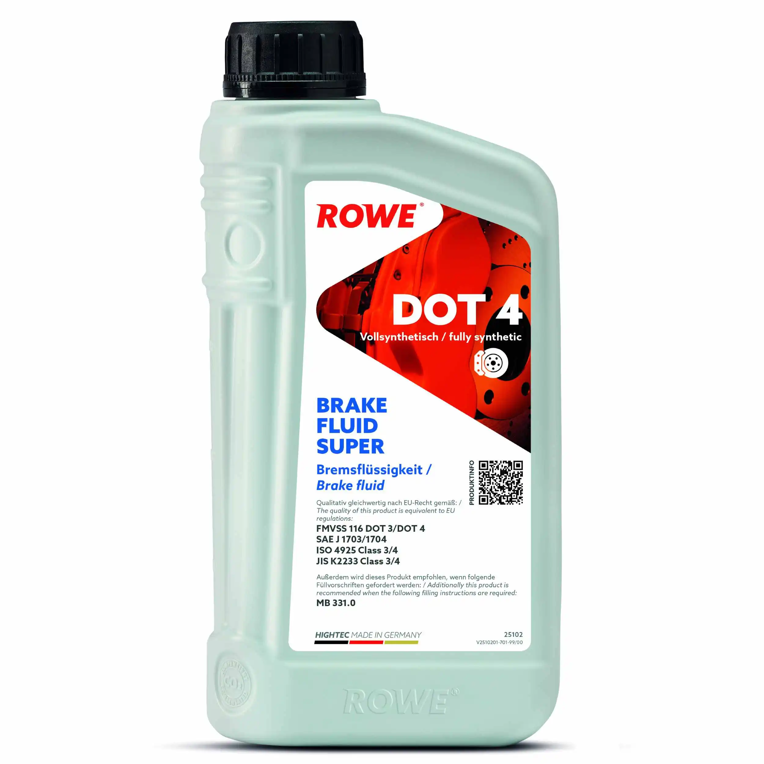 Гальмівна рідина HIGHTEC BRAKE FLUID SUPER DOT 4 (25102)