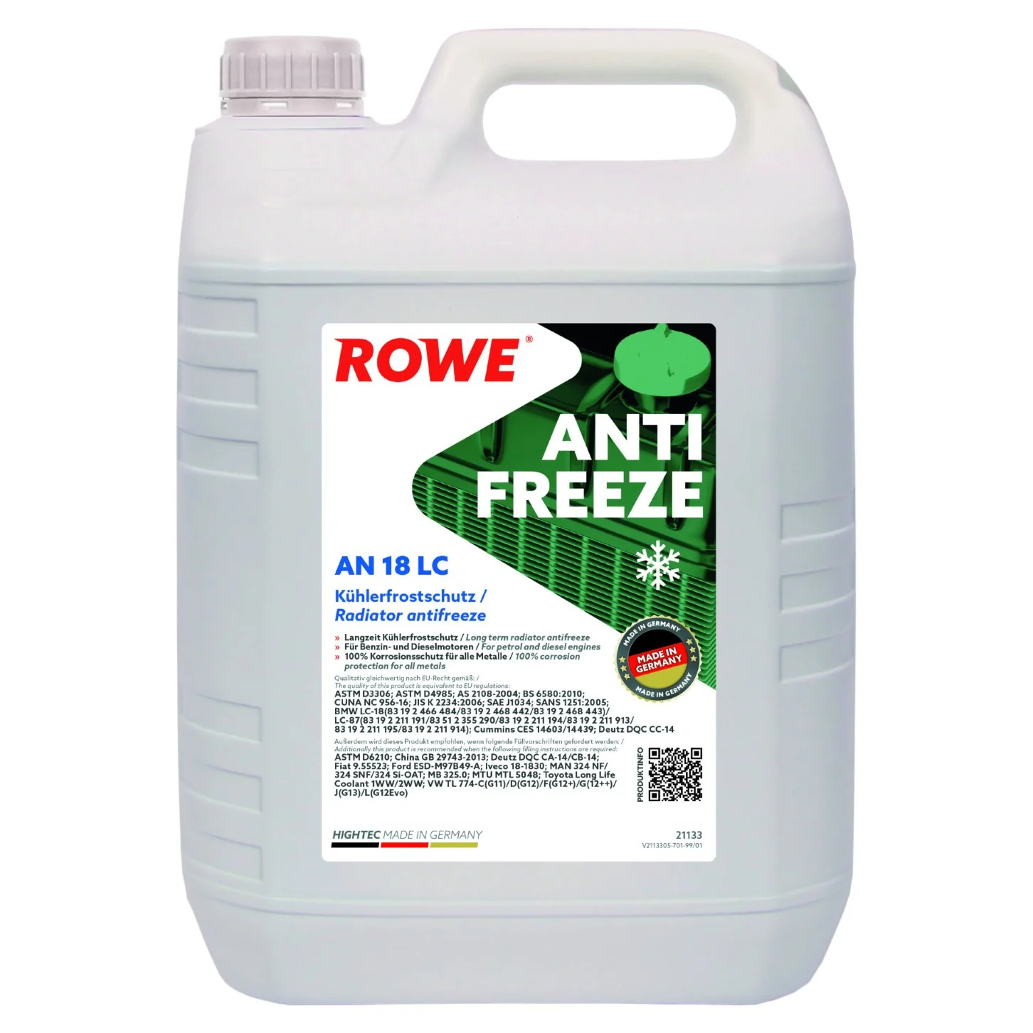 Антифриз HIGHTEC ANTIFREEZE AN 18 LC (21133) (зелений, концентрат -74°С)