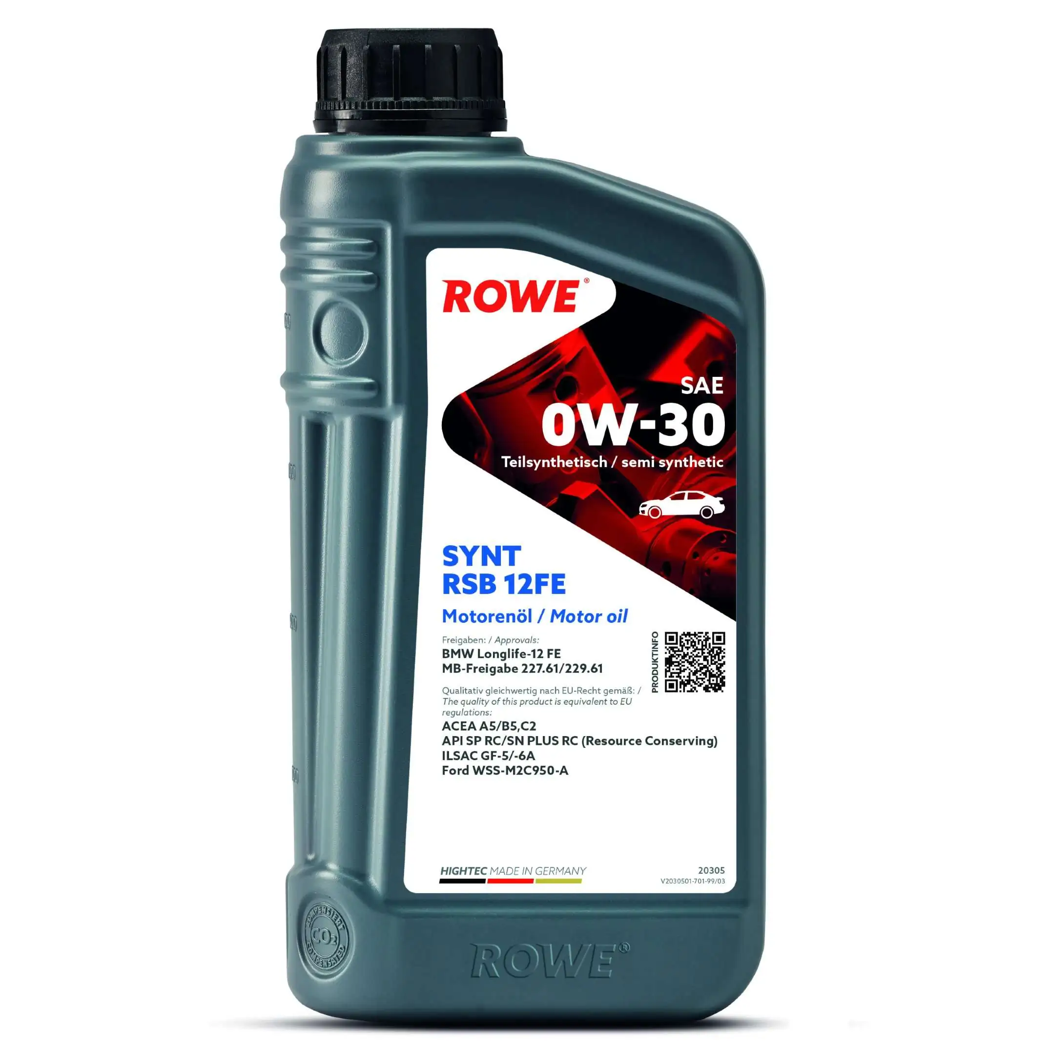 Моторна олива HIGHTEC SYNT RSB 12FE SAE 0W-30 (20305)